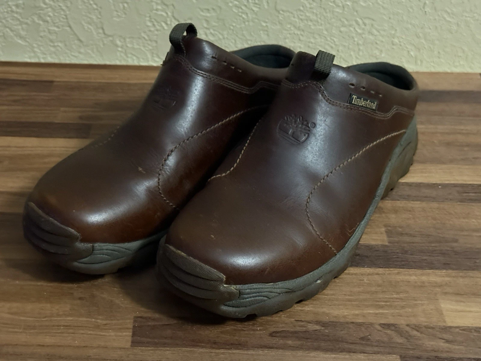 Mocassino Timberland Trek da viaggio in pelle mules marrone da uomo taglia 11M