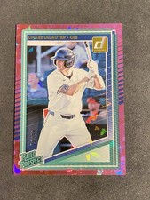 2025 Panini Donruss Rated Prospects Chase Delauter #107 Pink Ice /99 Guardians
