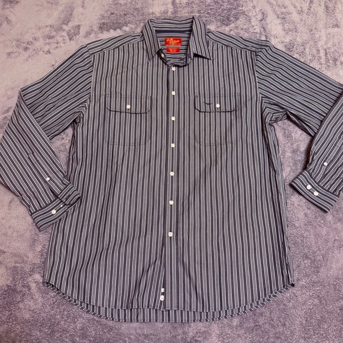 R M Williams The Bush Outfitter Men's Regular Fit Striped Long Sleeve Shirt 3XL