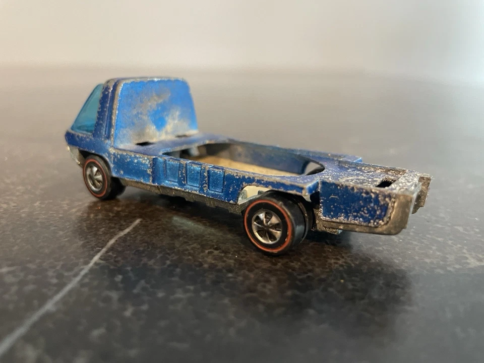 Hot Wheels Redlines THE HEAVYWEIGHTS Blue Diecast Truck Mattel Vintage 1969 - Image 2 of 4