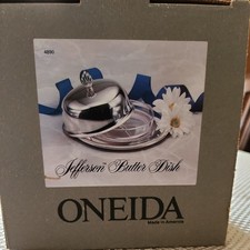 Beurrier rond Oneida Jefferson plaqué argent 1992