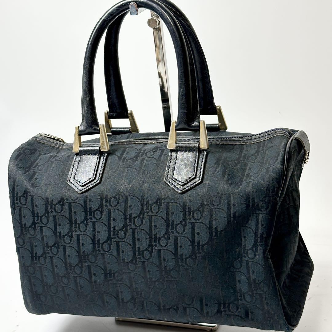 Dior Trotter PVC Boston Bag in Black Authentic Luxury Handbag