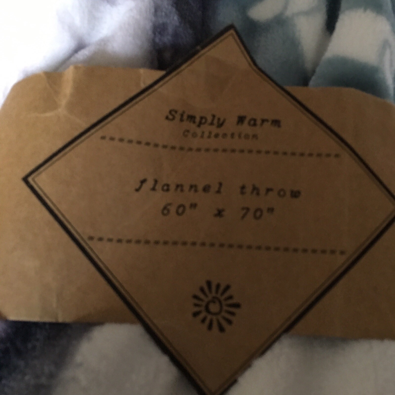 SIMPLY WARM DOGIE BOX THROW BLANKET FLEECE 60