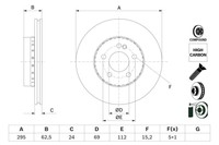 Bremsscheibe Db P. W205/S205/C205 1.5-1.6 14-