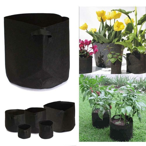 10/20 Pcs Fabric Plant Grow Bags Aeration Garden Planter Pots Bags 1-30 Gallon - Picture 9 of 38
