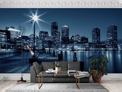 3D City Building Night Scene Wall Murals Wallpaper Murals Wall Sticker 72