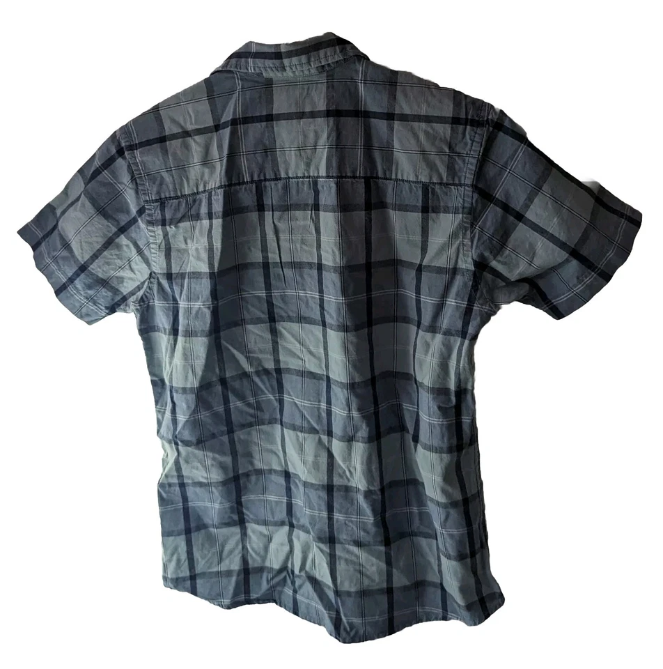 Quicksilver синий чек рубашка размер детей 12 лет б/у - Изображение 3 из 4