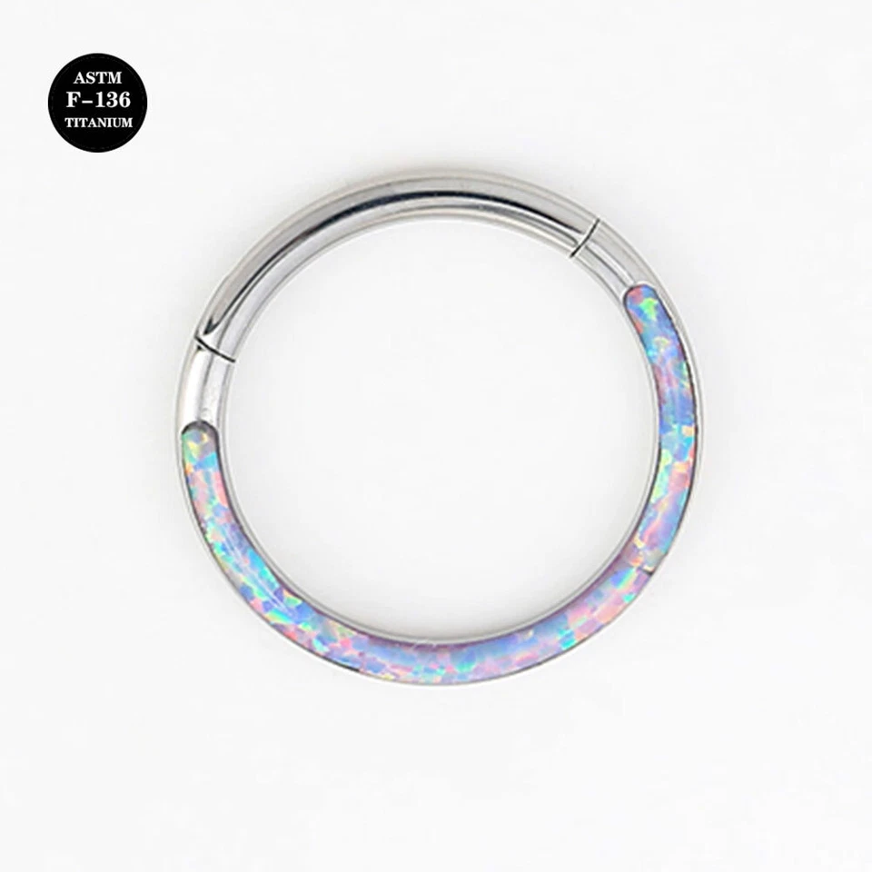 Clicker de anillo de semento con bisagras de titanio grado implante 16G para perforación en el tabique Foto 2 de 4