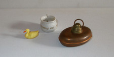Puppenstube/Küche Zubehör Konvolut Kupfer Bettflasche Badeente Nachttopf v.Oma!