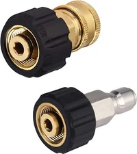 M22 Quick Connect Adapter Female to 3/8'' Male Connector Set for Pressure Washer