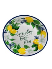 Royal Norfolk Lemon Floral Dinner Plate W/ Bl...