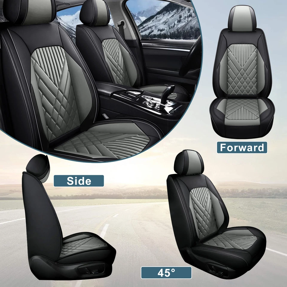 For Chevrolet Avalanche 2007-2013 Car Seat Covers Faux Leather Front Row 2pcs Foto 3 de 4