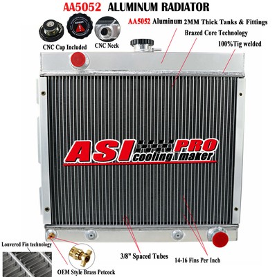 4 Row Aluminium Radiator Fits 1970-1972 Dodge Dart Plymouth Duster Vallant V8