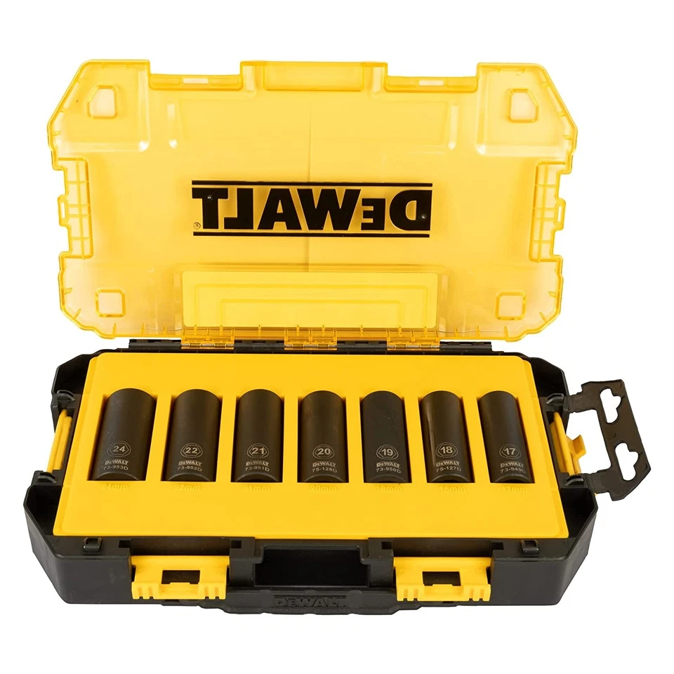 DEWALT DWMT74737-0 Drive Deep Impact Metric Socket Set, 1/2 Inch, 7 Piece - Image 4 of 4