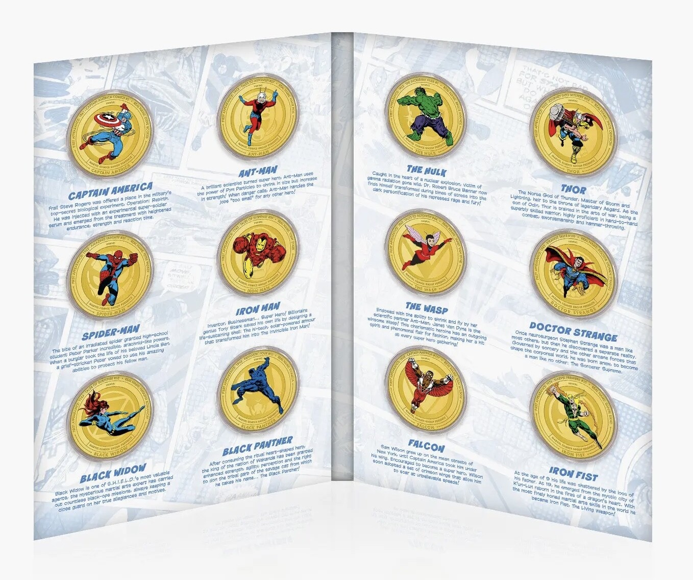 Marvel Regalos Clásico Superhéroe Coleccionable Conmemorativa Oro Colección