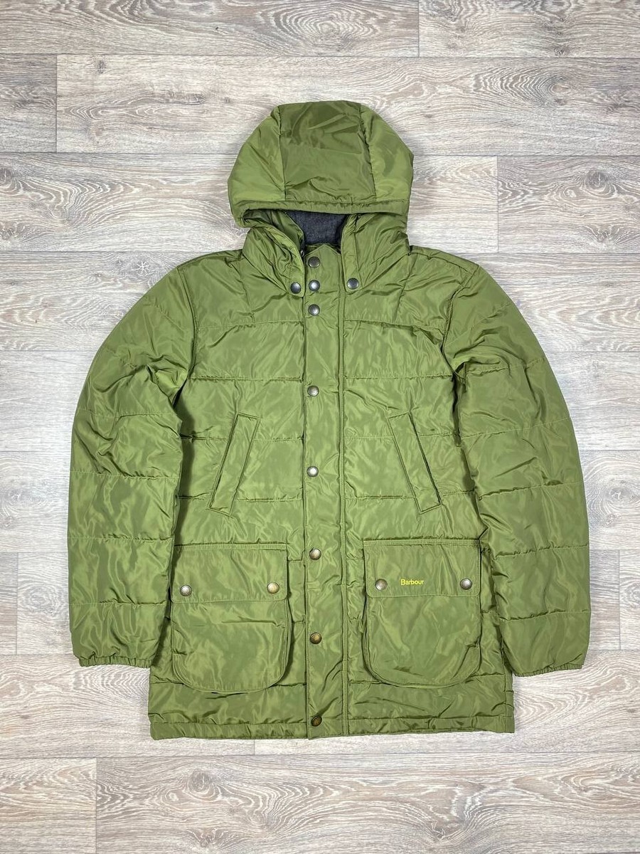 Men`s Barbour Retail Fairford Fibre Down Green Parka Jacket Size
