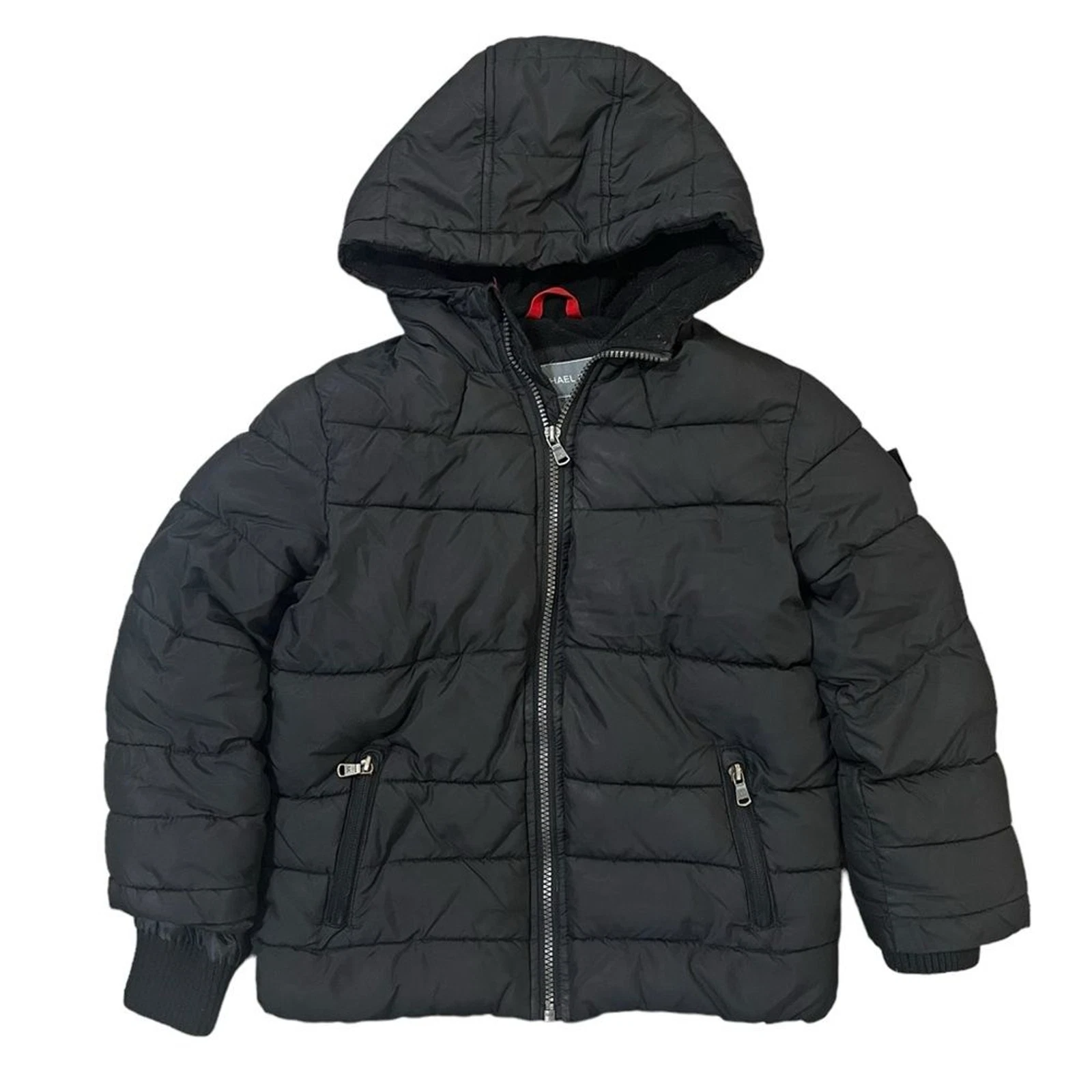 Cappotto tampone Michael Kors foderato nero in pile taglia 5 6