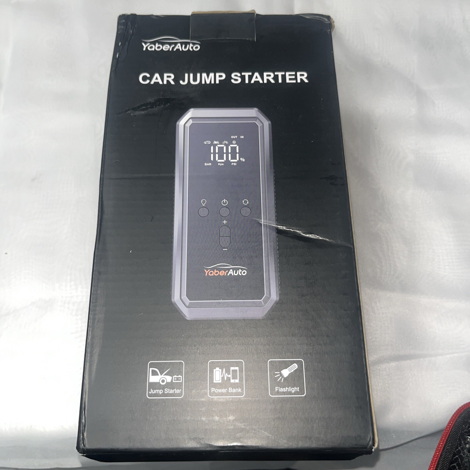 YaberAuto Portable Car Jump Starter with Air Compressor 150PSI 3500A Car Battery