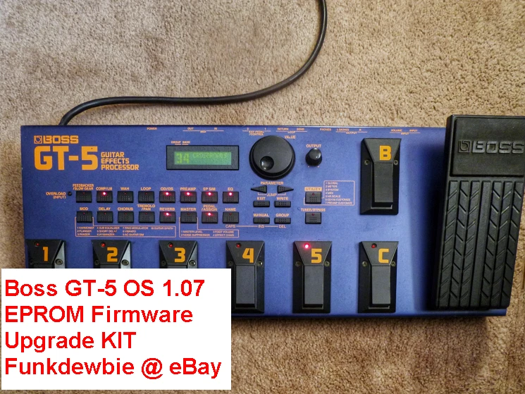 Boss GT-5 OS version 1.07 EPROM Firmware Upgrade KIT / New ROM Update Chip GT5 - Image 3 of 3