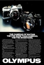 VINTAGE 1980 OLYMPUS OM-1 OM-2 CAMERA PHOTOGRAPHY PRINT AD