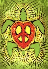 Rasta Peace Turtle - Tree Free Greeting Card - 14232