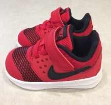 NIKE "Downshifter 7" TDV Toddler University Red Black Sneakers Size 5c