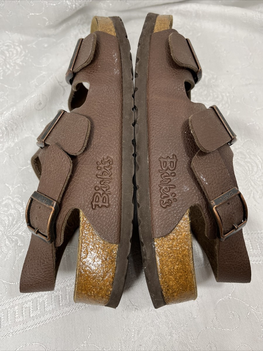 Birkenstock 43 Milano Brown Back Ankle Strap Mens 10 | eBay display picture 3