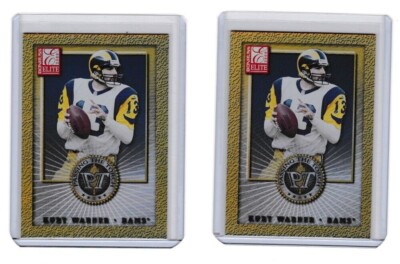 2000 Donruss Elite Passing the Torch Kurt Warner 2 of them (Both /1500)