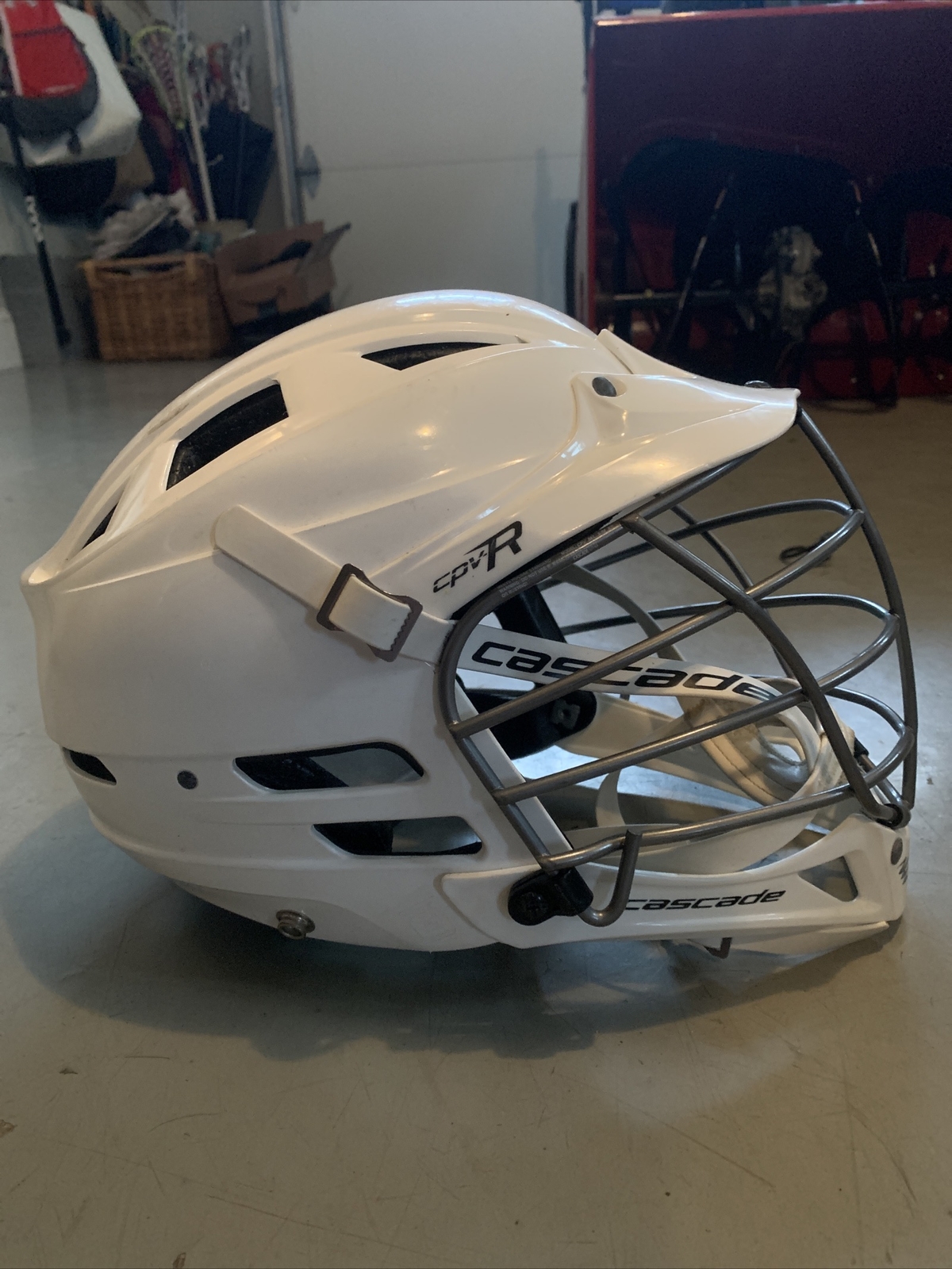 Cascade CPVR Lacrosse Helmet White/White S/M eBay