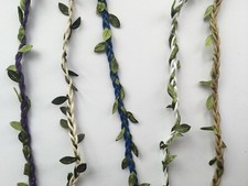 1 yard Natural Twine String with Leaf Rustic Wedding Centrepieces Vintage