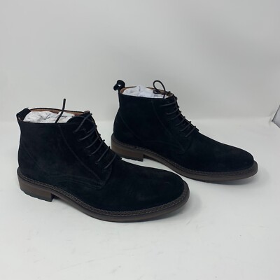 Vintage Foundry Co. Otto VF1541 Chukka Boots Men 8.5 Black Leather Lace Up S0677