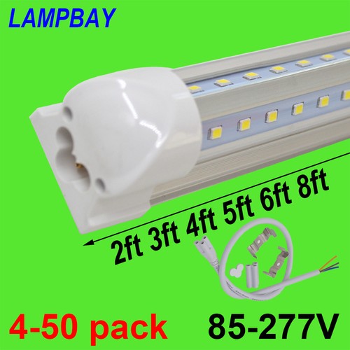 LED Tube Lights V shaped 2ft 3ft 4ft 5ft 6ft 8ft Bar Lamp T8 Integrated
