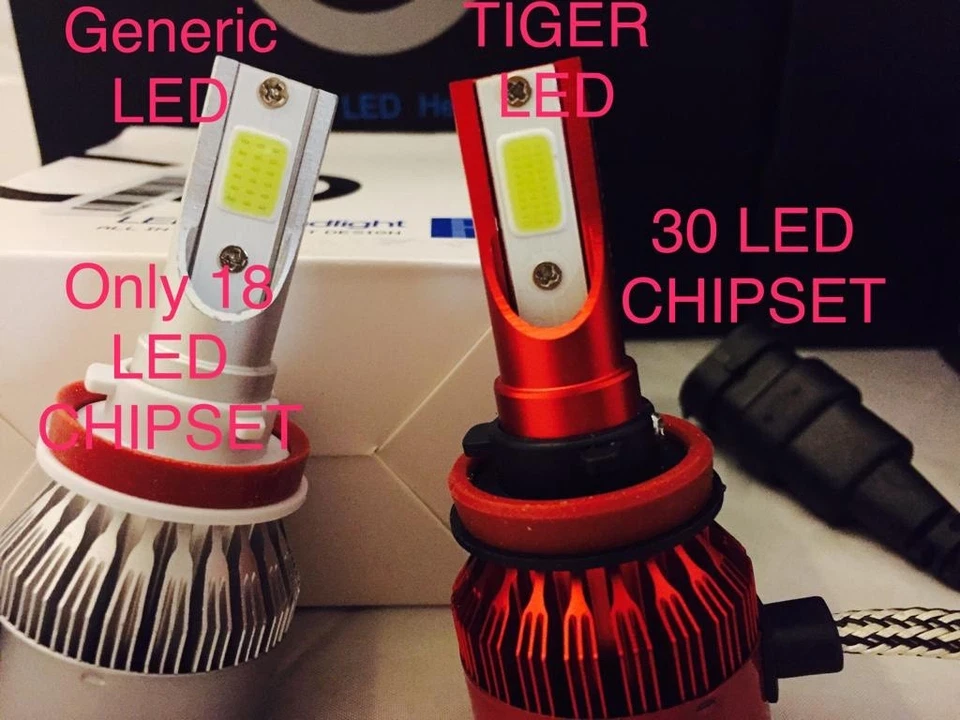 Bombillas antiniebla LED AMARILLAS H8 conversión aptas para AUDI A4 2014 2015 2016 parachoques niebla Foto 4 de 4