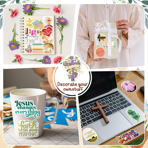 300PCS Inspirational Christian Stickers for Water Bottle, Laptop, Bible Verses - Picture 3 of 12