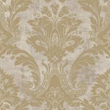Image of Belgravia Plaster Damask Gold Wallpaper Metallic Effect Classic Feature Wall