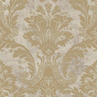 Belgravia Plaster Damask Gold Wallpaper Metallic Effect Classic Feature Wall