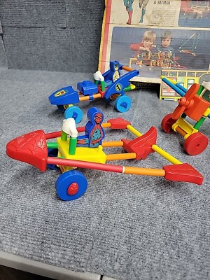 希少 naf Modulon 知育玩具 1984年スイス製 KNICKERBOCKER 1979 DC Marvel Fiddlesticks giant toy builder Set