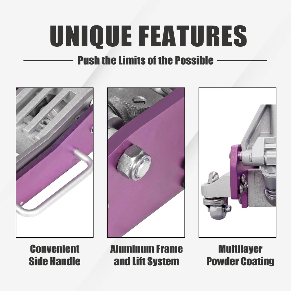 Torin 3 тонны (6000 фунтов) алюминиевый напольный домкрат двойной поршень быстрый подъем, розовый - Изображение 4 из 4