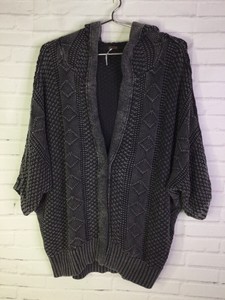 oversized gray cardigan sweater