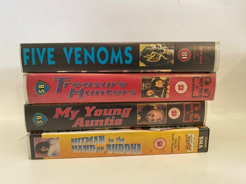 4 x Made in Hong Kong kung fu UK VHS Video Shaw Bros Five Venoms My Young Auntie - Picture 3 of 7