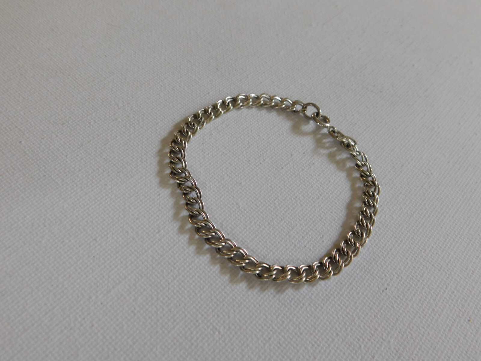 Silver Tone Double Loop Charm Bracelet - image 5