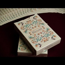 BLOSSOM SPRING DECK OF PLAYING CARDS PLATINUM METALLIC INK BY ALOY MAGIC TRICKS