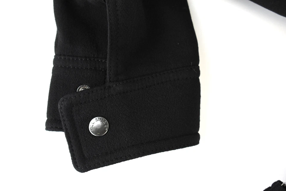 Abrigo Mujer JILL STUART Valerie Dah 2 O ~ PEQUEÑOS Botones a Presión Bolsillos Negros Foto 4 de 4