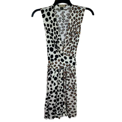 Issa Wrap Dress Women's 4 Silk Animal Print Sleeveless Luxury Kate Middleton