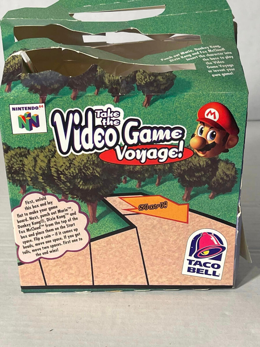 Nintendo 64 Super Mario Donkey Kong Fox McCloud Taco Bell Kids Meal box  (1997)