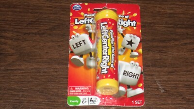 New Pass Play: The Game Of Left Center Right Complete Dice Game Spin Master Tube