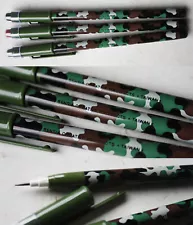 3X RARE VINTAGE 80'S BENSIA ARMY NON SHARPENING PENCIL MILITARY TAIWAN NEW !