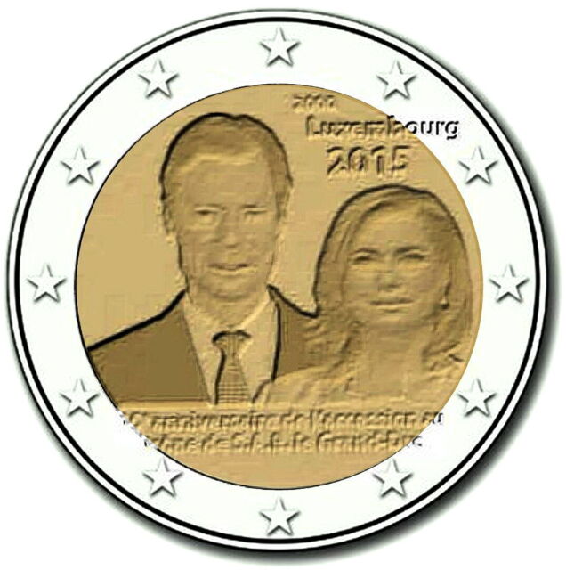 Euro LUXEMBOURG 2015 : 2 Euro commémorative Duc Henri non circulée (de rouleaux)