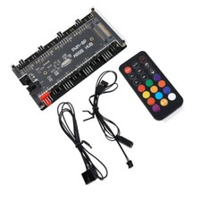 NEW 8 RGB / ARGB Strip Fan Controller Hub Splitter for Desktop Computer PC AURA