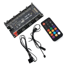 NEW 8 RGB / ARGB Strip Fan Controller Hub Splitter for Desktop Computer PC AURA